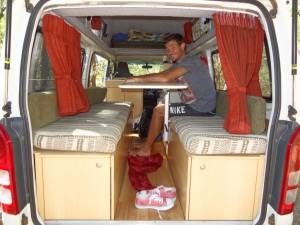 Inside camper