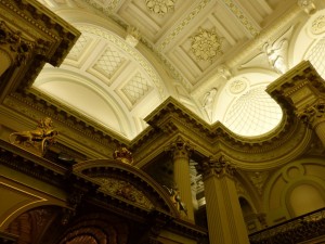Gold coated ceiling