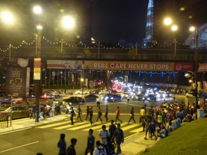 New Year crowds